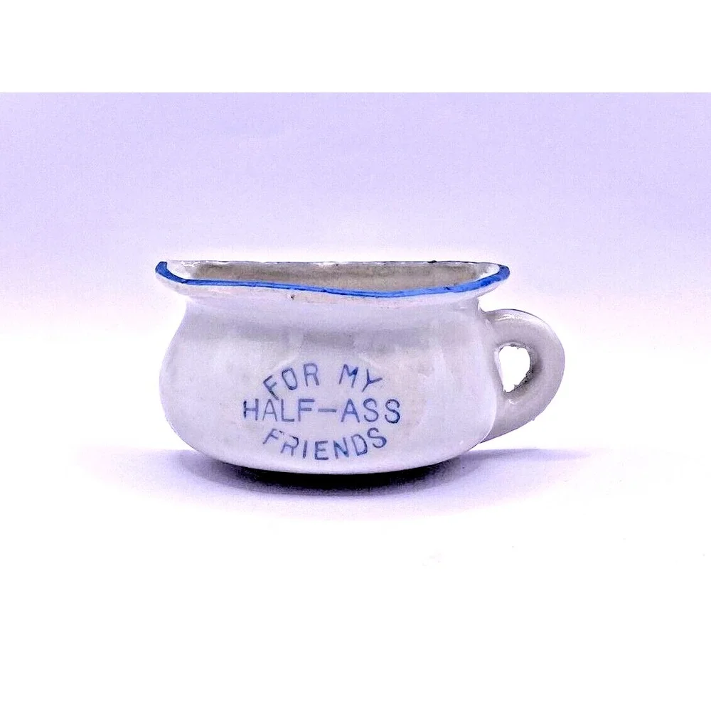 VINTAGE Small‎ Novelty Friend Gift TRINKET Match Succulent Holder Funny Japan